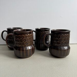 Vintage Wedgwood Midcentury Geometric Mugs Set of 4